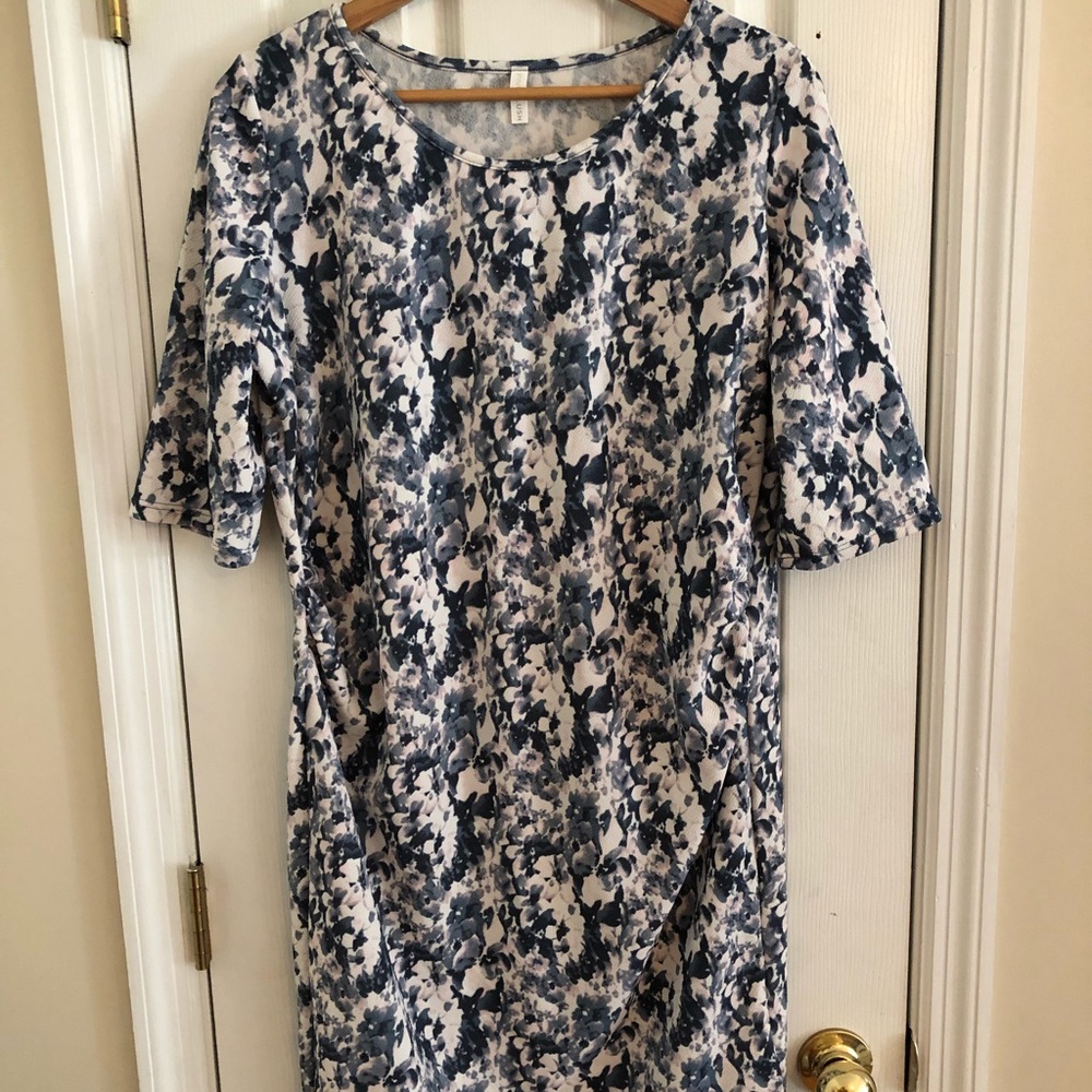 Fitted Blue Floral Dress (Maternity)